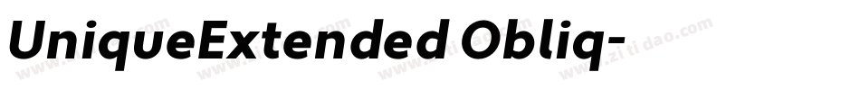 UniqueExtended Obliq字体转换